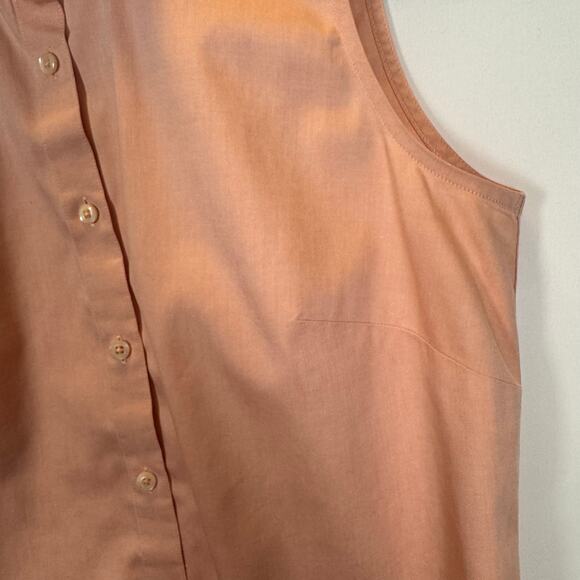 Brooks Brothers 346 Non-Iron Sleeveless Button Up Shirt Cotton Pink Women’s 4 - Picture 7 of 7